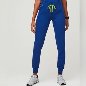 Figs Electric Blue Mid Rise Boston Slim Medical Jogger Scrub Pants Sz XXS T NEW